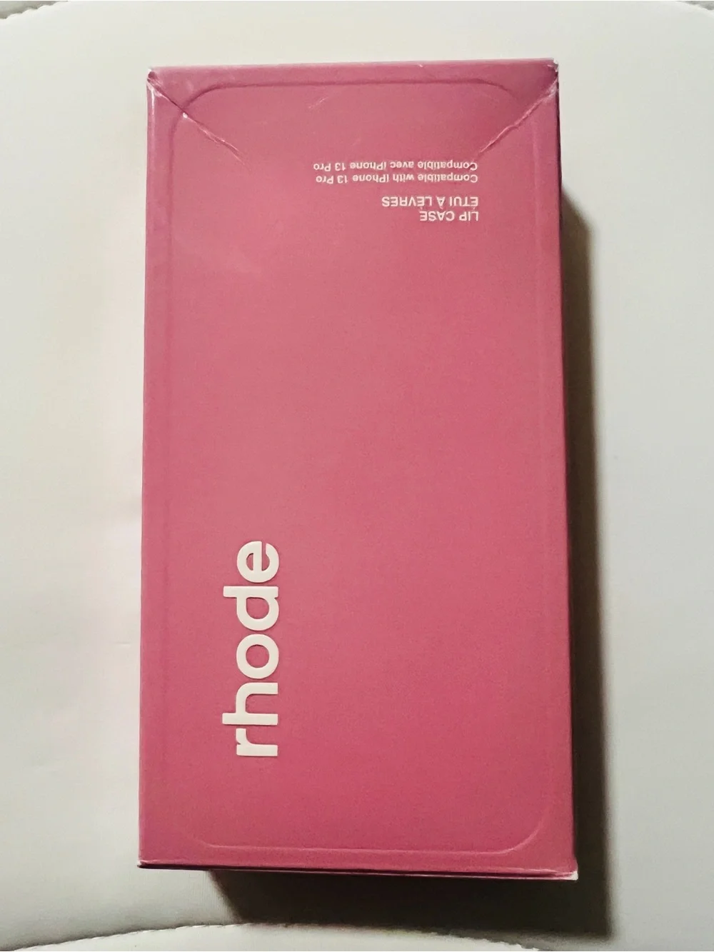 LNIB rhode iPhone 13 Pro Ribbon Peptide Lip Holder Silky Silicone Case